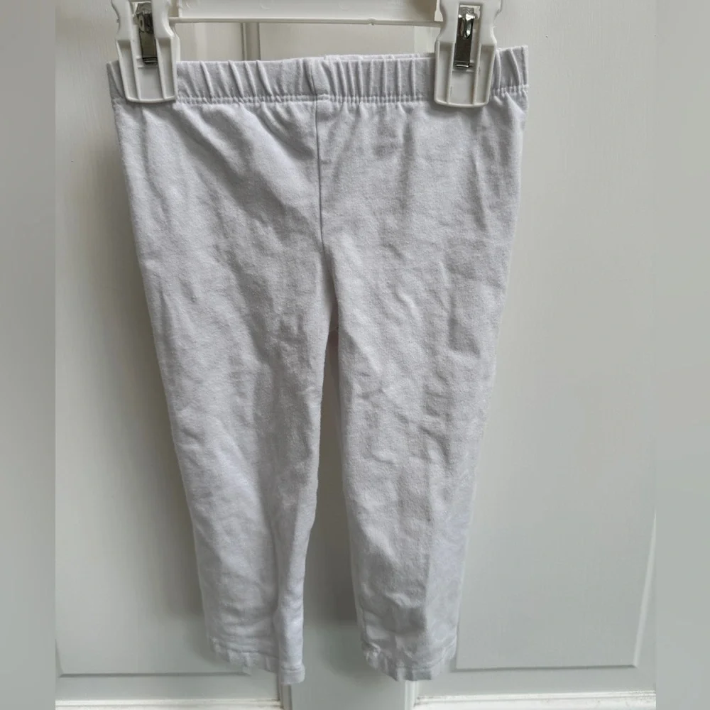The Children's Place 3T Girls Stretch White Capri Leggings Pants